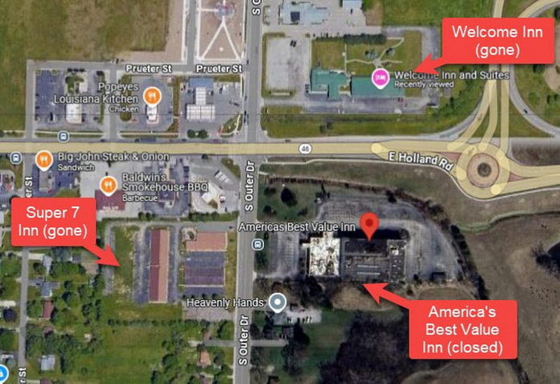 Super 7 Inn & Suites Saginaw (Saginaw Inn, Knights Inn) - Aerial Map (newer photo)